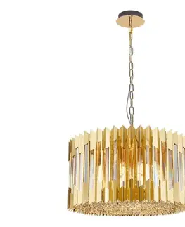 Svietidlá  Luster na reťazi RITZ 12xE14/40W/230V pr. 54 cm zlatá ML0395