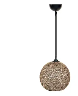 Svietidlá  Luster na lanku JUTE 1xE27/60W/230V hnedá 390FLH1574