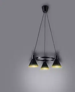 Lampy nad stôl do jedálne More Závesné svietidlo 3x40w E27 Čierna matná