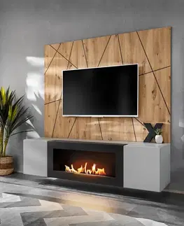 Obývacie steny Obývacia stena Xari Pgas Xr G2-K Perla Gray/Artisan