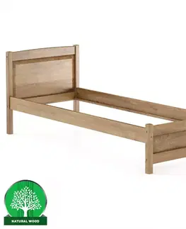 Jednolôžkové postele Posteľ borovica LK125–90x200 dub