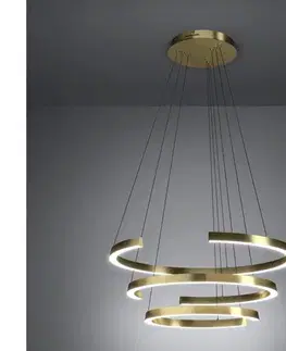 Svietidlá Eglo 390517 - LED stmievateľný luster na lanku LABONETE LED/50W/230V zlatý + diaľkový ovládač 390517