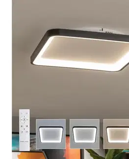 Svietidlá BRILAGI - stmievateľné LED stropné svietidlo FALCON SLIM LED/50W/230V 50x50 cm čierna+DO BRX1331-500/CR
