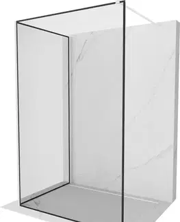 Sprchové dvere MEXEN/S - Kioto Sprchová zástena WALK-IN 110 x 110, čierny vzor, biela 800-110-212-20-70-110