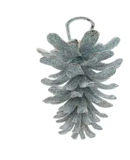 Vianočné dekorácie Kinekus Ozdoba závesná šiška 11 cm strieborná