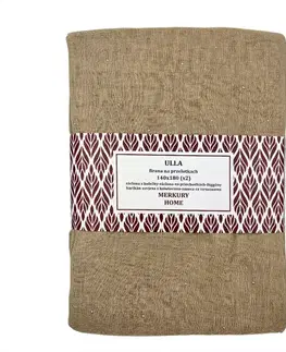 Záclony do obývačky Záclona na priechodkách Ulla polyester béžová 140x180 Merkury Home II/22