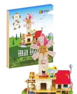 3D puzzle 3D Creative Drevené 3D puzzle Mlyn s domčekom