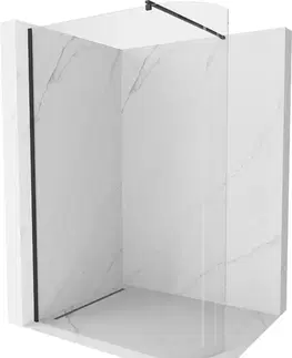 Sprchové dvere MEXEN/S - Kioto Sprchová zástena WALK-IN zaoblená 80 x 200, transparent 8 mm, čierna 800-080-101-70-06