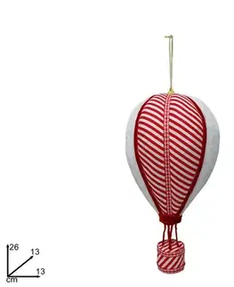 Vianočné dekorácie MAKRO - Dekorácia vianočná na stromček, balón rôzne dekory, 13x26x13cm