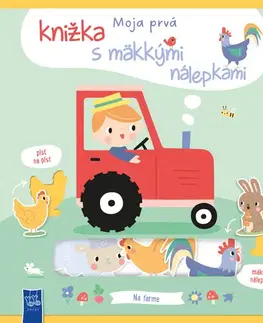 Leporelá, krabičky, puzzle knihy Moja prvá knižka s mäkkými nálepkami - Na farme