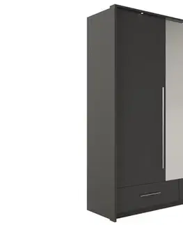 Šatníkové skrine Šatníková skriňa TED 255 grafit