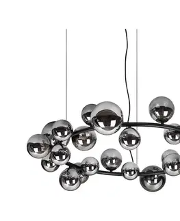Svietidlá Ideal Lux - LED luster na lanku PERLAGE 25xG9/3W/230V 110 cm čierna/dymová čierna 363387