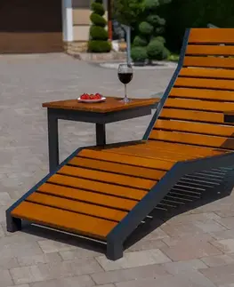 Balkónový nábytok Záhradné ležadlo  Loft borovica