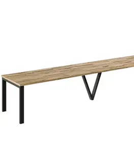Jedálenské stoly Rozkladací stôl 130-405 cm Titan dub Wotan