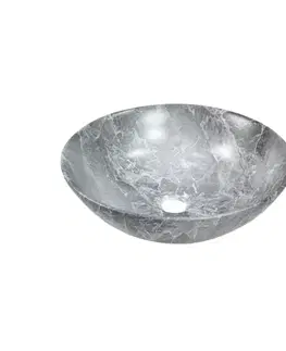 Umývadlá INVENA - Umývadlo na dosku TINOS, 39,5 cm, efekt šedého matného mramoru CE-43-707-C