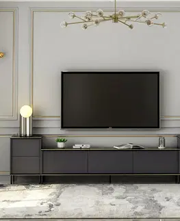 Konferenčné stolíky Televízny stolík so skrinkami Imej Anthracite