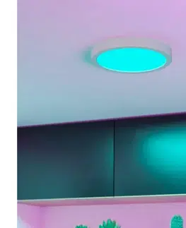 Svietidlá Eglo 901376 - LED RGBW stmievateľné dymové stropné svietidlo FUEVA-Z LED/11,2W/230V 21,1cm IP44 biele 901376