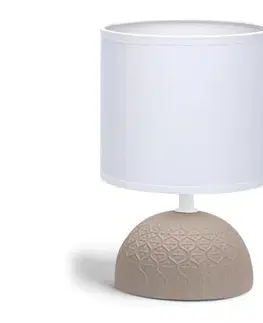 Lampy  B.V.  - Stolná lampa 1xE14/40W/230V hnedá/biela 130200PTU