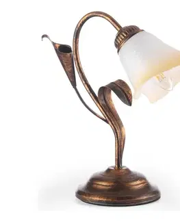 Lampy ONLI - Stolná lampa LUCREZIA 1xE14/6W/230V bronzová 4722/LB