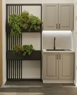 Modulový kuchynský nábytok Kuchynská Linka Stilo Clay grey/biela 80cm bez pracovnej dosky