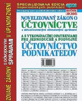 Zákony, zbierky zákonov Novelizovaný zákon o účtovníctve + opatrenia 2/2026
