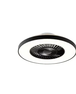 Stropné ventilátory Stropný ventilátor čierny so hviezdnym efektom 60 cm vrátane LED stmievateľný s diaľkovým ovládaním - Climo