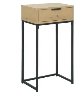 Toaletné stolíky KONDELA Lertos konzolový stolík dub / čierna