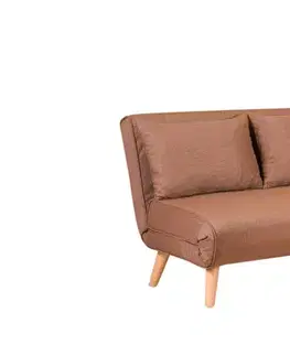 Pohovky a gauče Dvojmiestna rozkladacia pohovka Folde 2-Seater - Brown