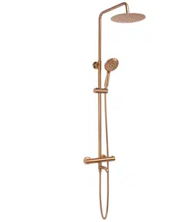 Kúpeľňové batérie REA REA - Sprchový set s termostatom LUNGO Copper Brush REA-P8807