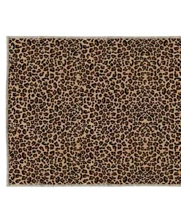 Prikrývky Bellatex Deka Korall micro jednolôžko Leopard, 150 x 200 cm