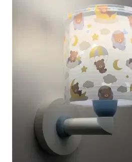 Svietidlá Dalber 41579T - Detská nástenná lampa BABY TEDDY 1xE27/15W/230V modrá 41579T