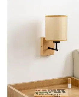 Svietidlá BRILAGI - Nástenná lampa NUBILA WOOD 1xE27/25W/230V dub/svetlohnedá BG1561+BG1584