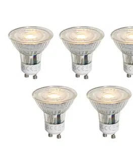 LED osvetlenie Sada 5 GU10 50 mm LED žiaroviek číra 1W 80 lm 2200K