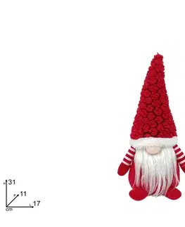 Vianočné dekorácie MAKRO - Škriatok vianočný 31cm