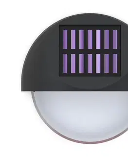 Lampy  B.V.  - LED Solárne nástenné svietidlo LED/1W/1,2V čierna 2700K IP44 B10201NO6