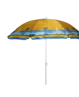 Záhradné slnečníky a doplnky Happy Green Plážový slnečník Palm 180 cm, mix farieb