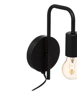 Svietidlá Atmosphera - Nástenná lampa KELI 1xE27/40W/230V čierna 182401B