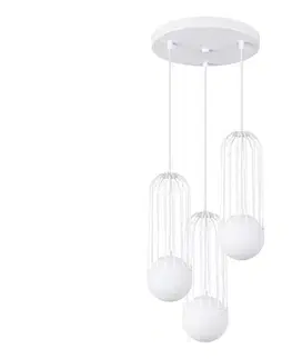 Svietidlá  SL.1335 - Luster na lanku BRINA 3xG9/8W/230V biela SL.1335