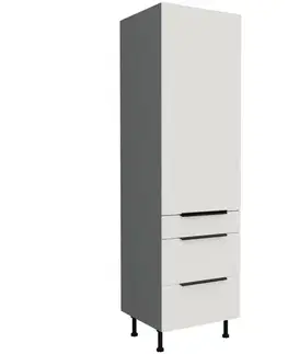 Kuchynské skrinky stojace Kuchynská skrinka Aria-Wh/Ant Anti Fingerprint 60dks-215 1f 3s