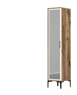 Šatňové skrine Šatníková skriňa Kumsal R - Walnut, White