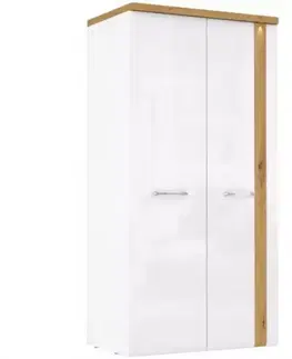 Šatníkové skrine Skriňa Tuluza TUZS821 97x196 biela/artisan
