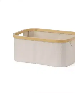 Kúpeľňové doplnky Béžový úložný košík