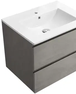 Kúpeľňový nábytok CERANO - Kúpeľňová skrinka Carole + keramické umývadlo Todo - betónovo šedá - 61x50x46,5 CER-8050BD82989