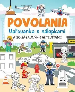 Nalepovačky, vystrihovačky, skladačky Povolania - Maľovanka s nálepkami