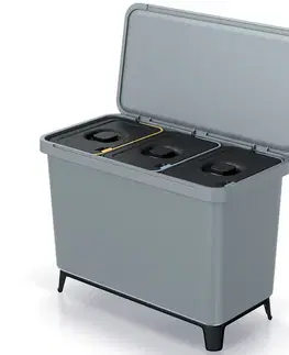 Odpadkové koše NABBI NKS45W3 odpadkový kôš na triedený odpad 30 l svetlosivá