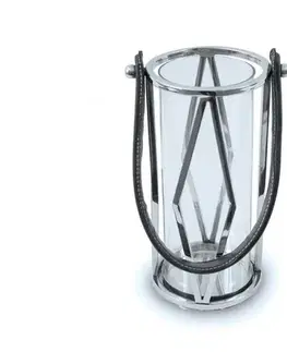 Taburetky HowHomely Lucerna FRAGIL 26 cm chróm/čierna HH-17266