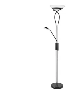 Lampy Rabalux 4554 - Stojacia lampa GAMMA TREND 2xE27/15W+1xG9/40W/230V čierna 4554