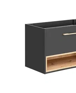 Kúpeľňový nábytok Comad Umývadlová skrinka Borneo Cosmos 821 1S sivá/dub artisan