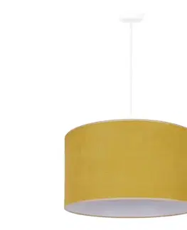 Svietidlá  - Luster na lanku BRISTOL 1xE27/15W/230V pr. 45 cm žltá/biela 81334