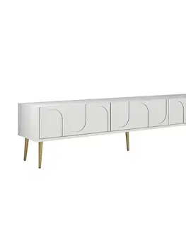 TV stolíky TV stolík Lyon 43 - White, Gold